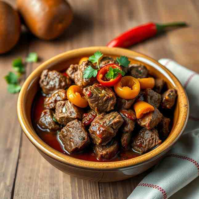 Slow Cooked Beef - Botswanan Chotlho Recipe